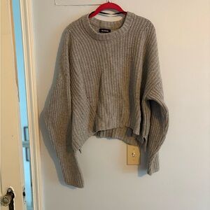 NAADAM Light Gray Crew Neck Sweater